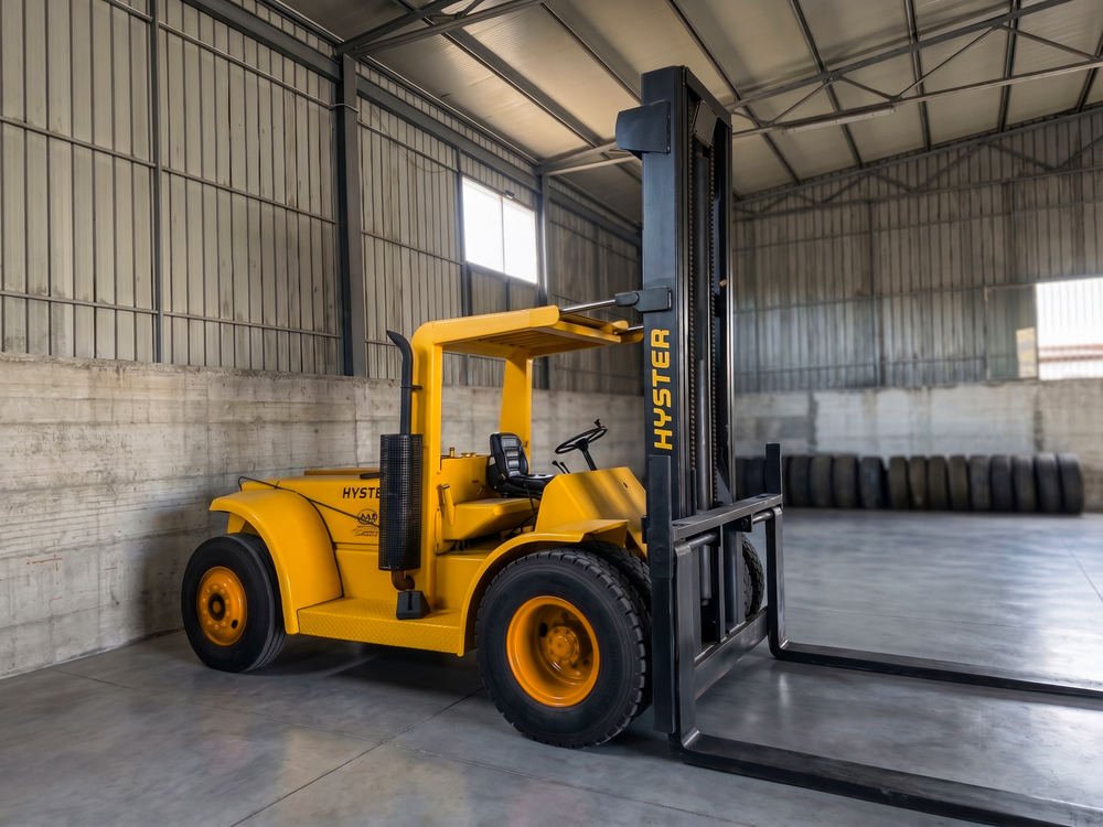 Carrello elevatore per la movimentazione delle merci in magazzino